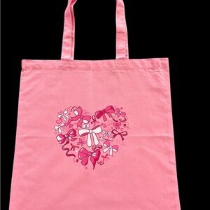 Pink Heart Design Tote Bag